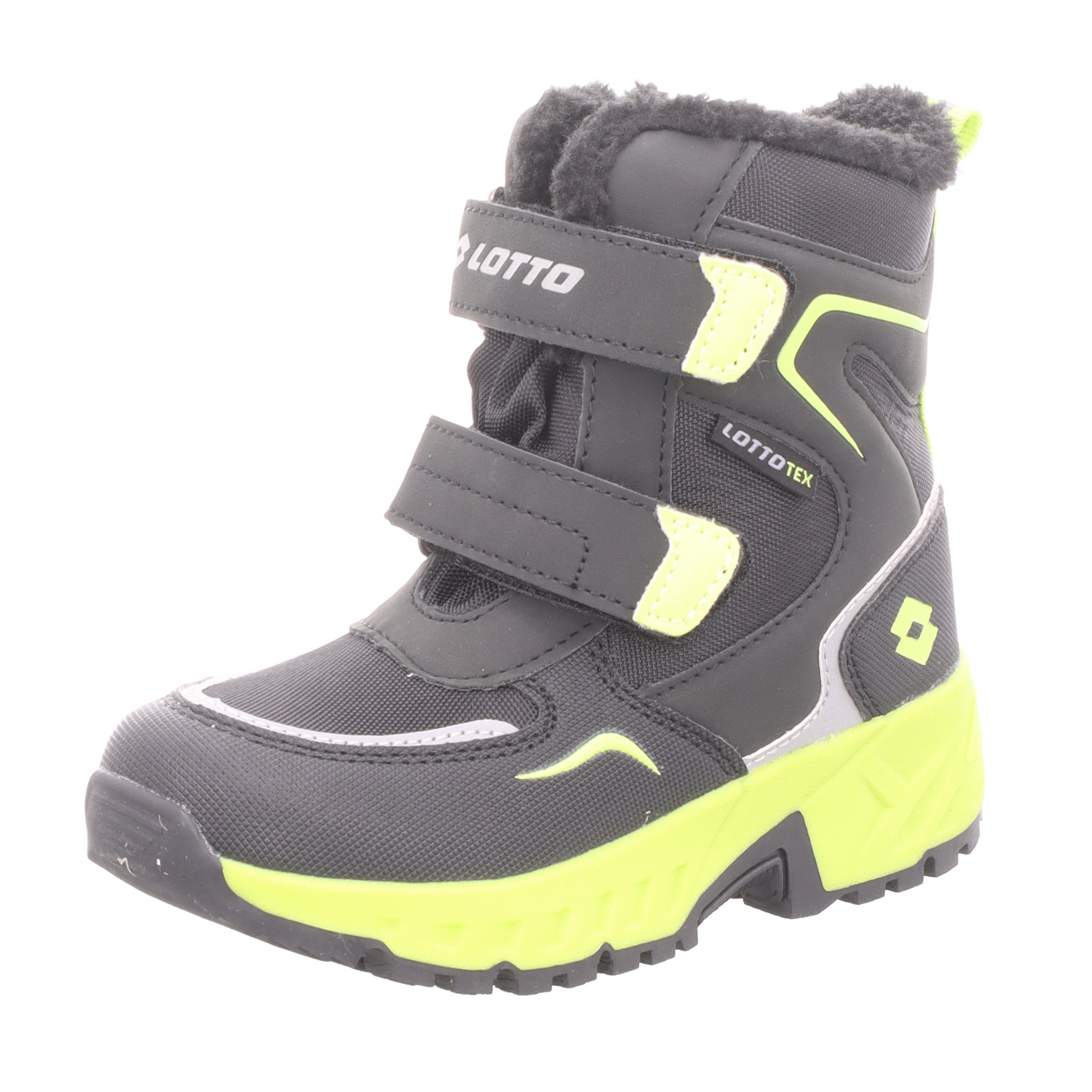 Lotto Lifes Kinder-Jungen-Outdoor-Allwetterstiefel ALSTYNE TEX K Schwarz-Gelb