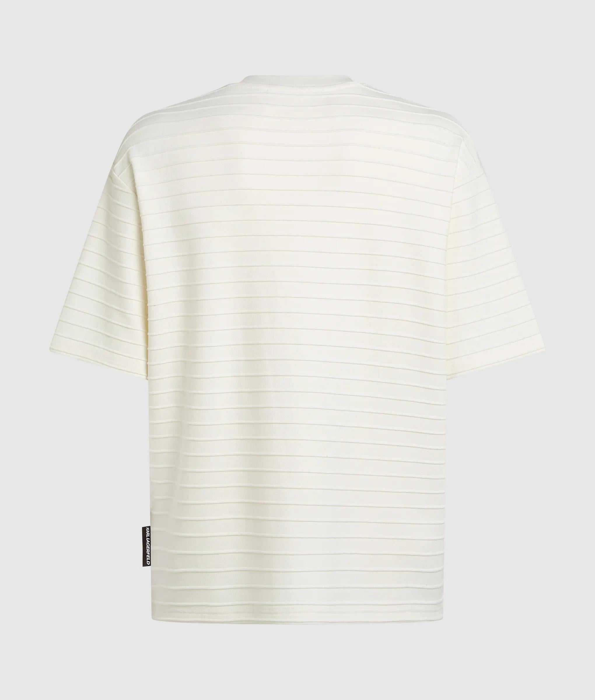 Ikon gestreept t-shirt met textuur
