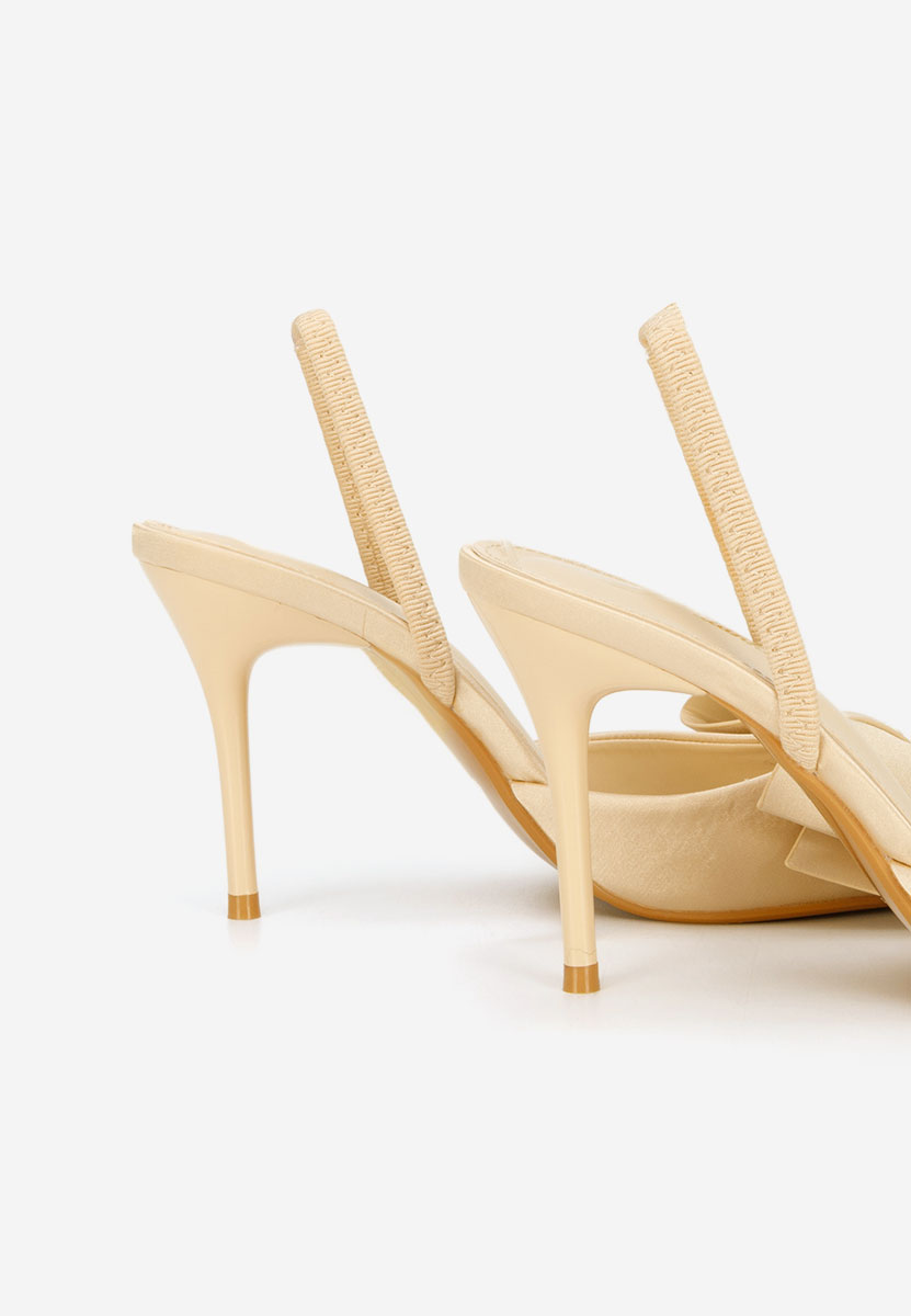 Chaussures à talon fin beige Marry