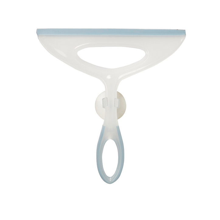 Raclette de douche incurvée gris transparent et blanc largeur 210 mm