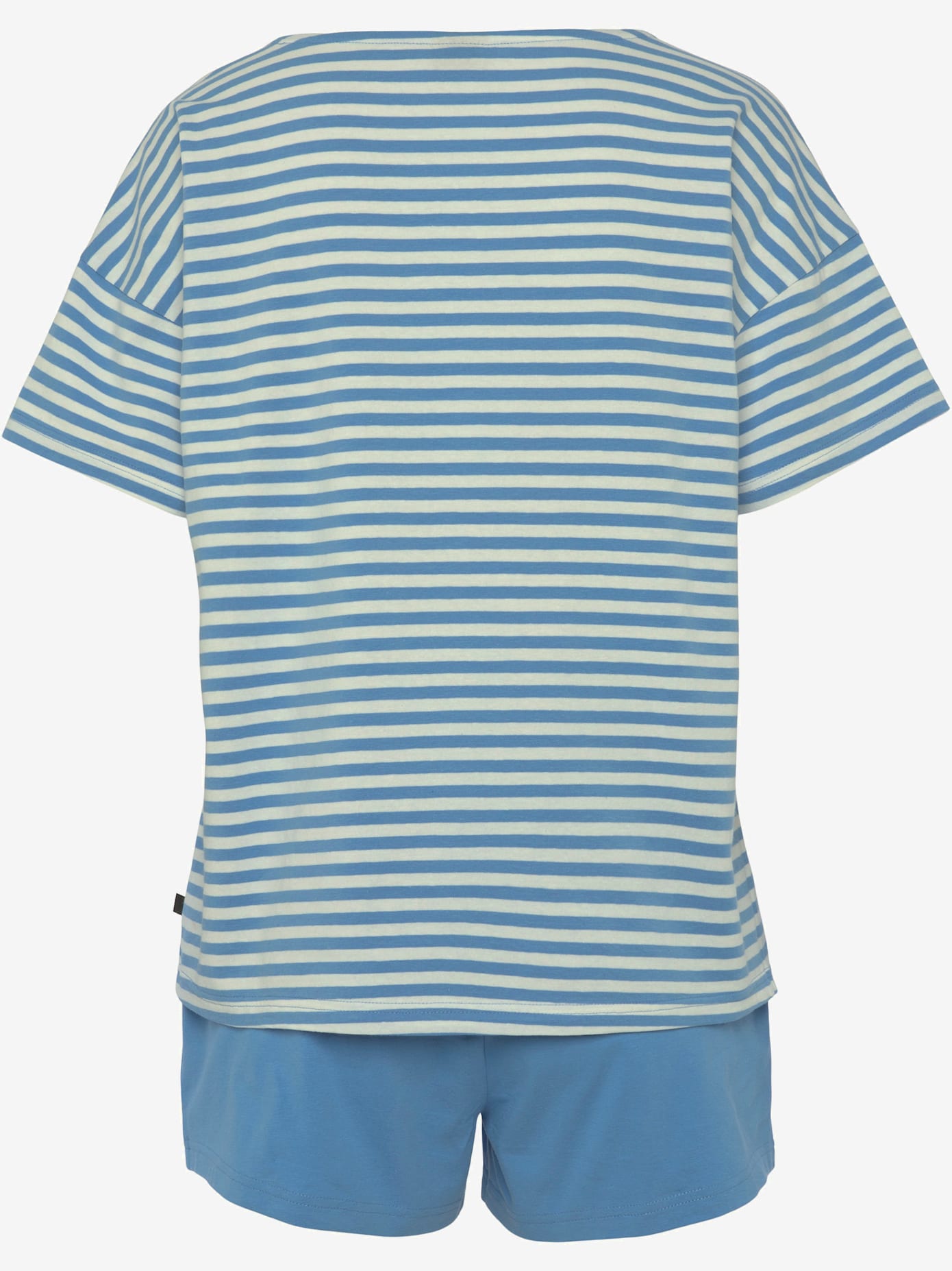 Pyjama court à rayures en fils teintés