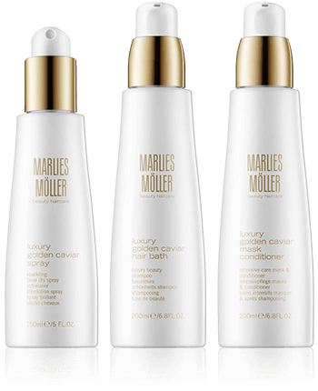 Marlies Möller Luxury Golden Caviar Set mit Hair Bath & Conditioner 200ml-200ml-150ml