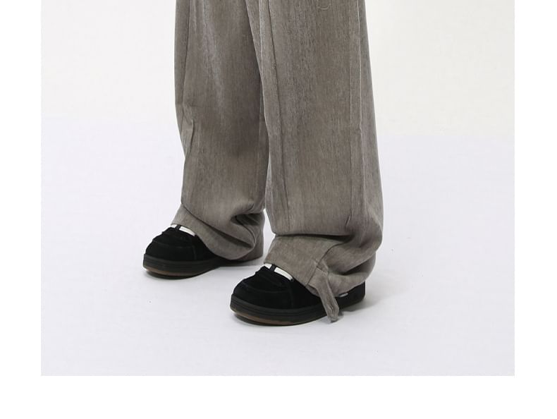 FAERIS - Hoge taille, effen, wijde broek