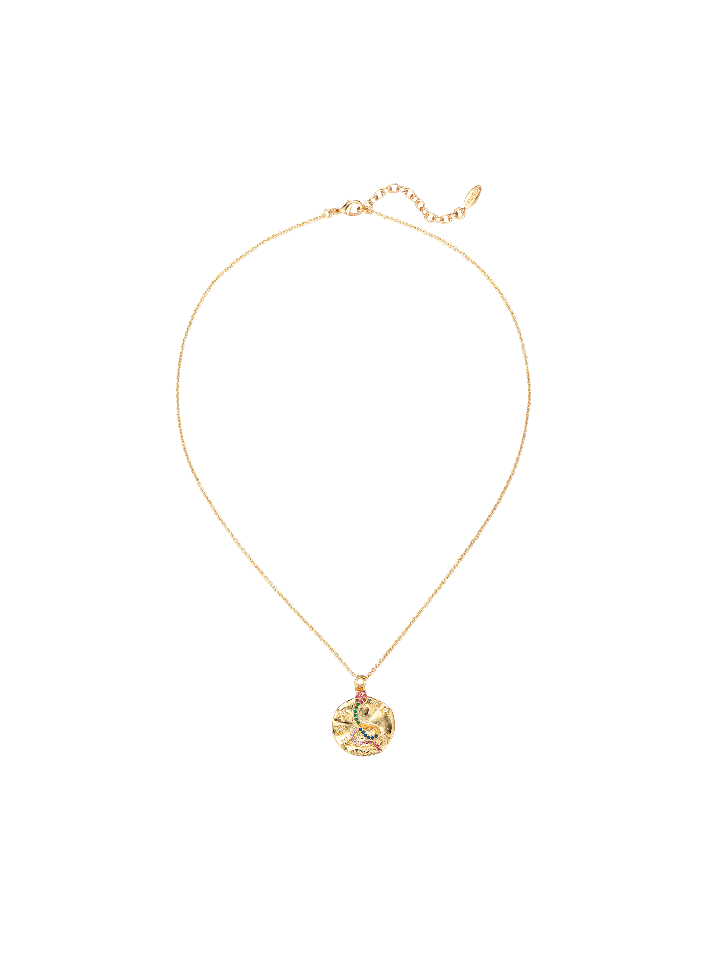 ZHELDA - Collier chaîne avec pendentif en laiton | Multicolore