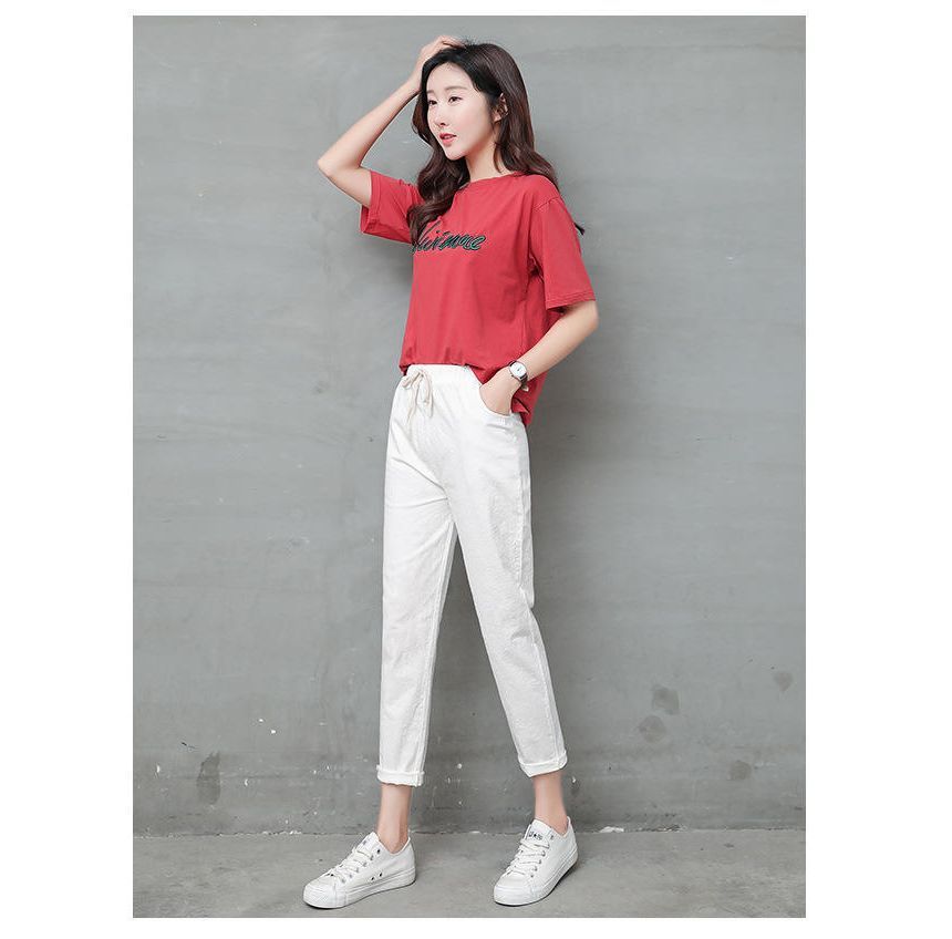 Meatacci - High Rise Plain Tapered Pants