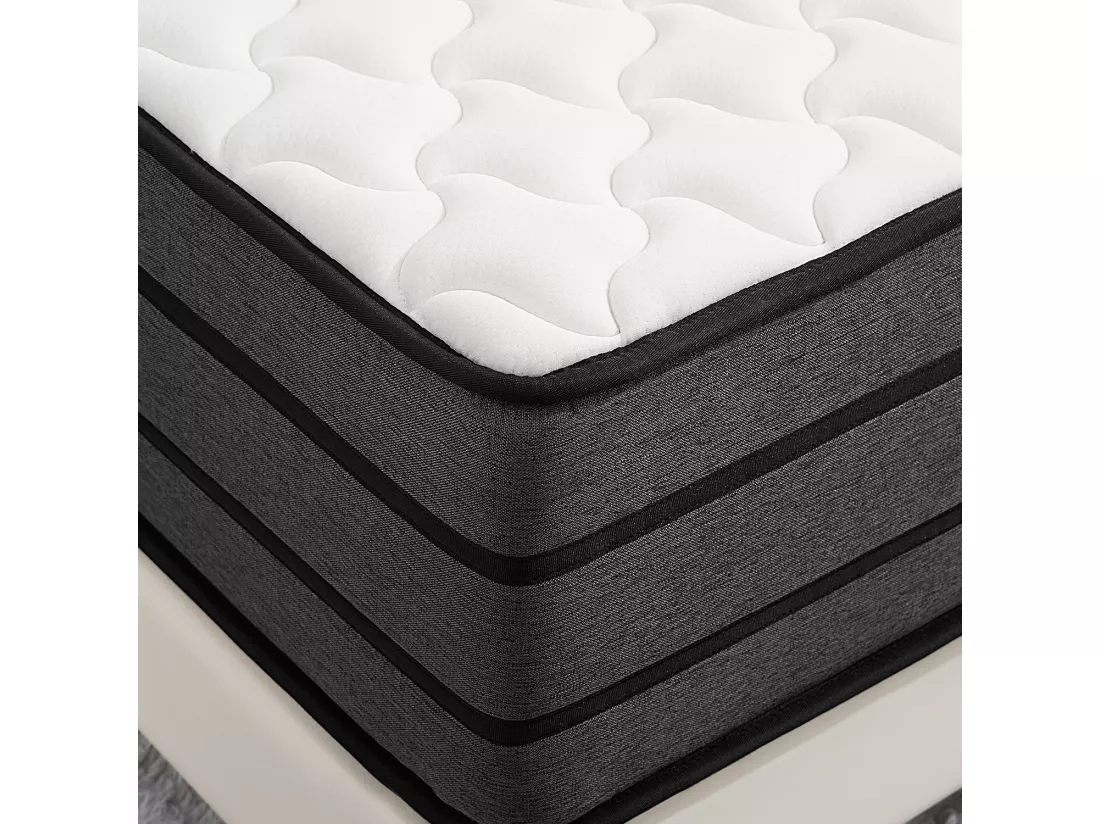 Matelas 140x190 cm INRE Très épais 25 cm Mousse mémoire de forme, Réversible Soutien Parfait, Hypoallergénique