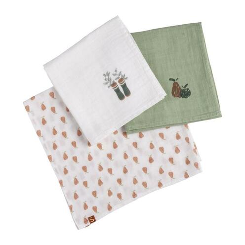 Boite de 3 Langes bio BOTANICA - SAUTHON Baby déco