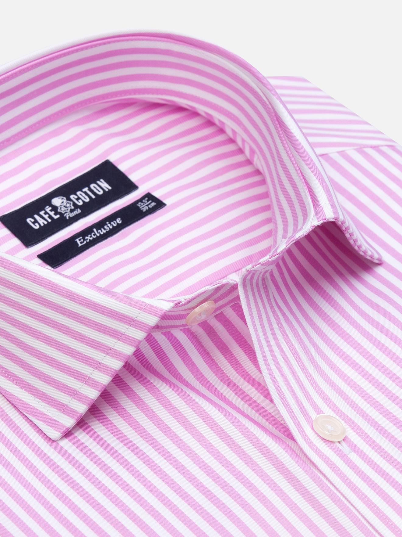 Chemise cintrée Barry à rayures rose