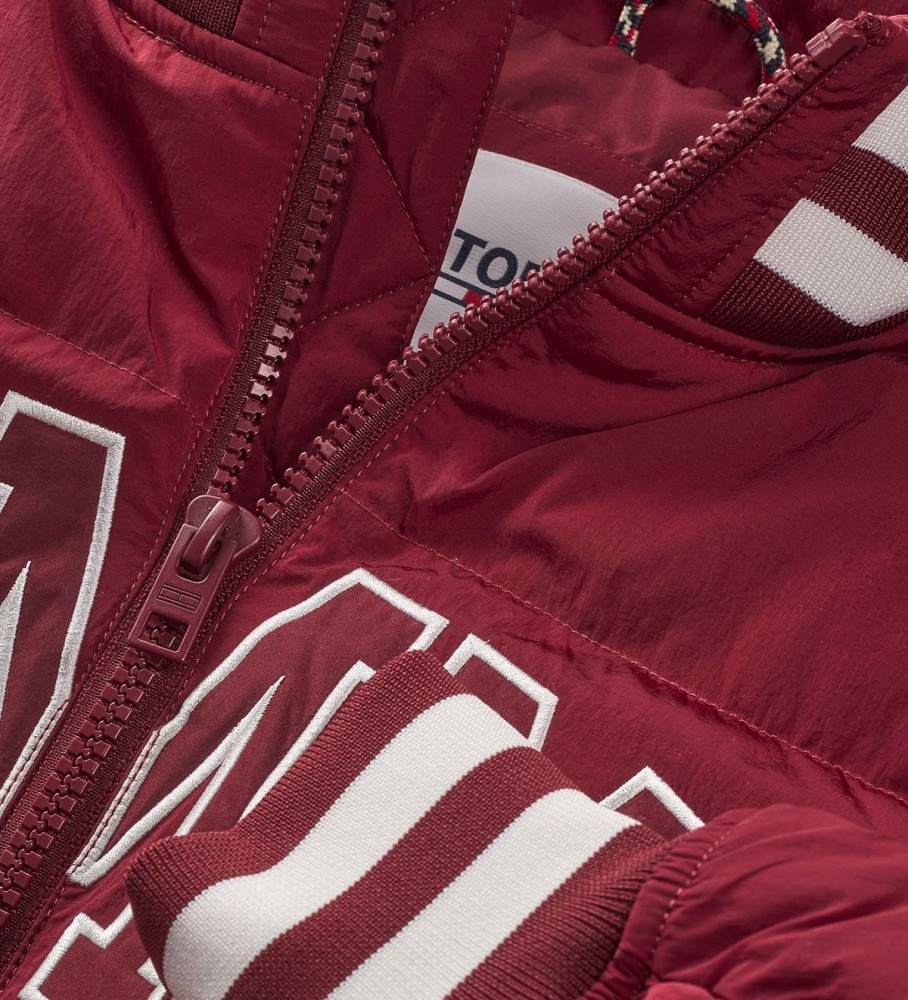 Jaqueta Tommy Jeans Varsity, bordô