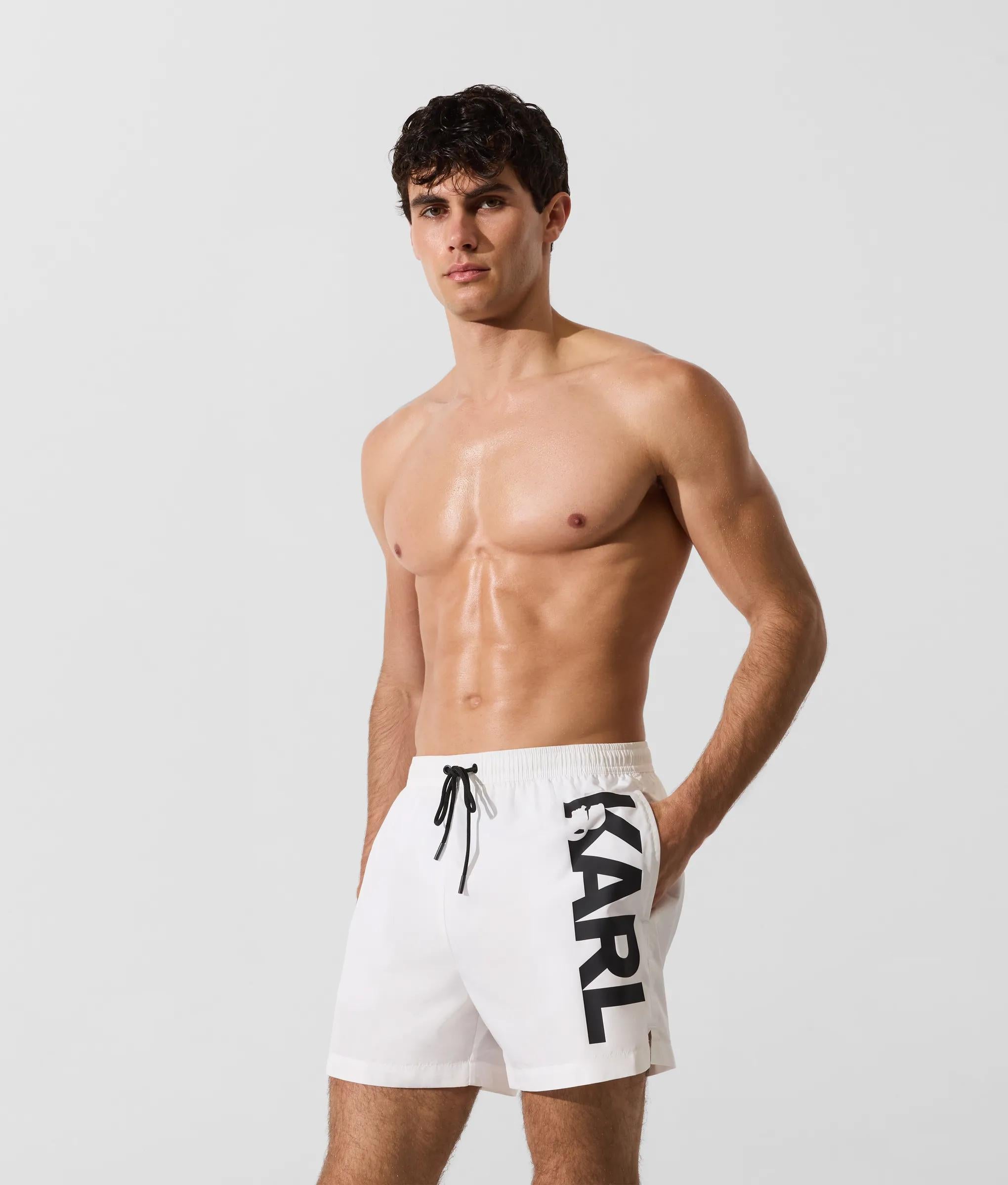 Korte boardshort met logo