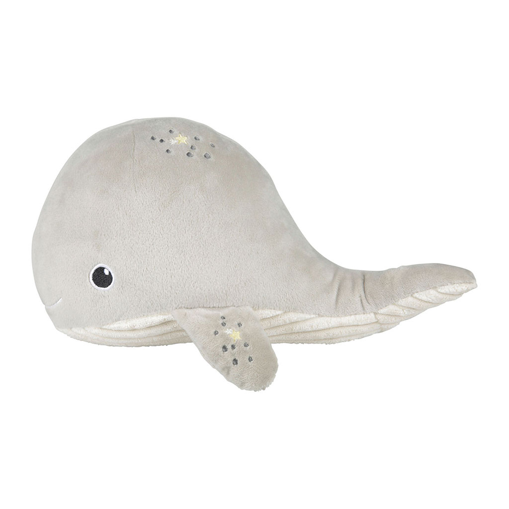 Peluche forme baleine polyester grise L 30cm