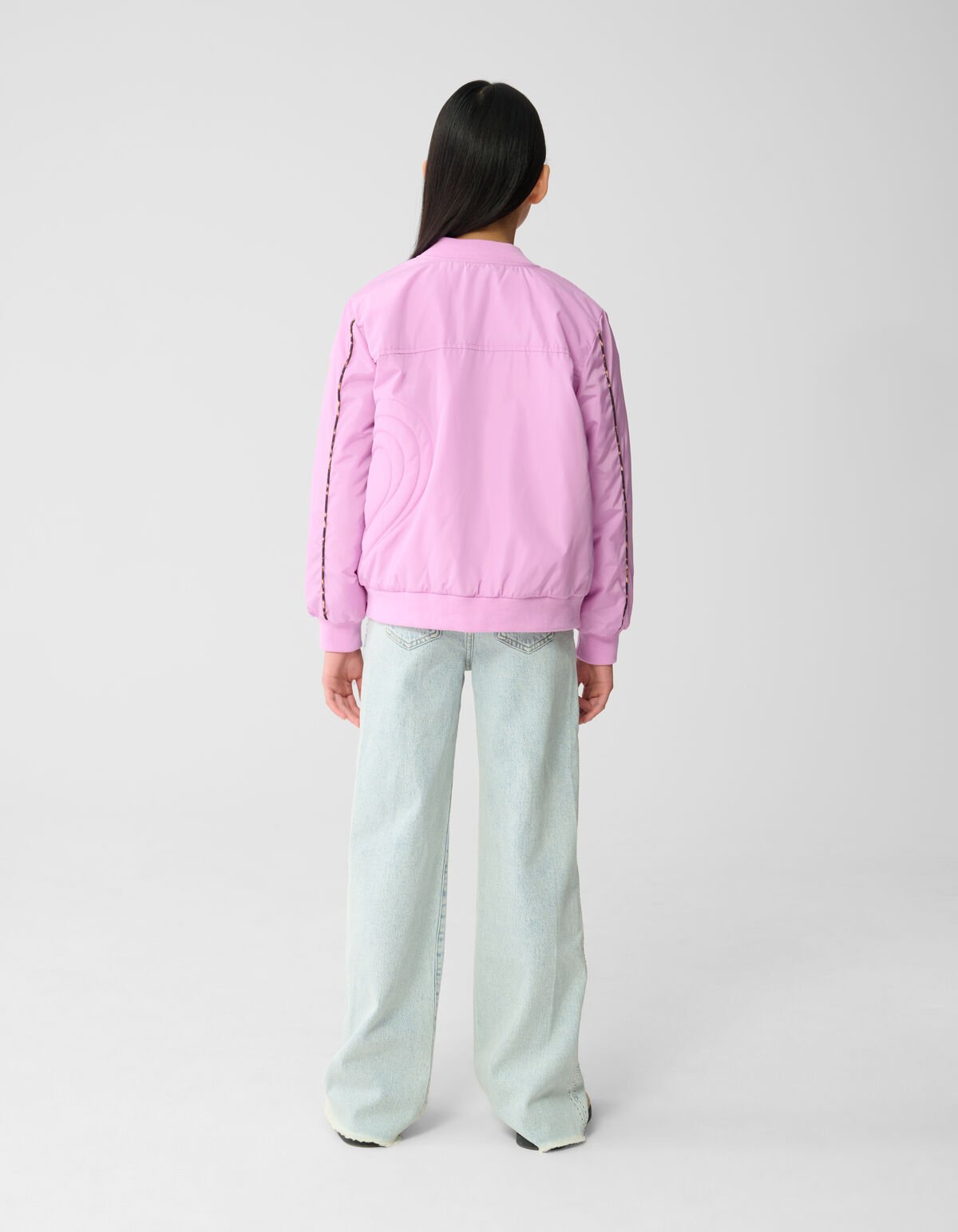 Studs Wide Leg Fit Jeans Bleached