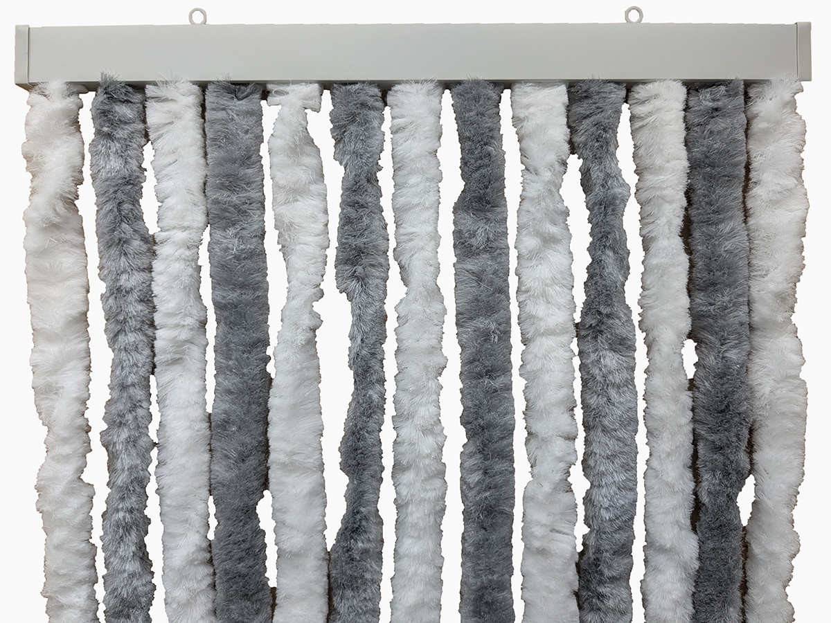Repusel 185 x 56 cm chenille gordijn - White/Grey