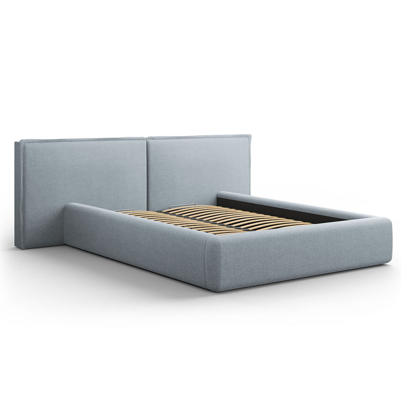 Maison Héritage Lit avec coffre de rangement Tena bleu clair - 230x300x100 cm