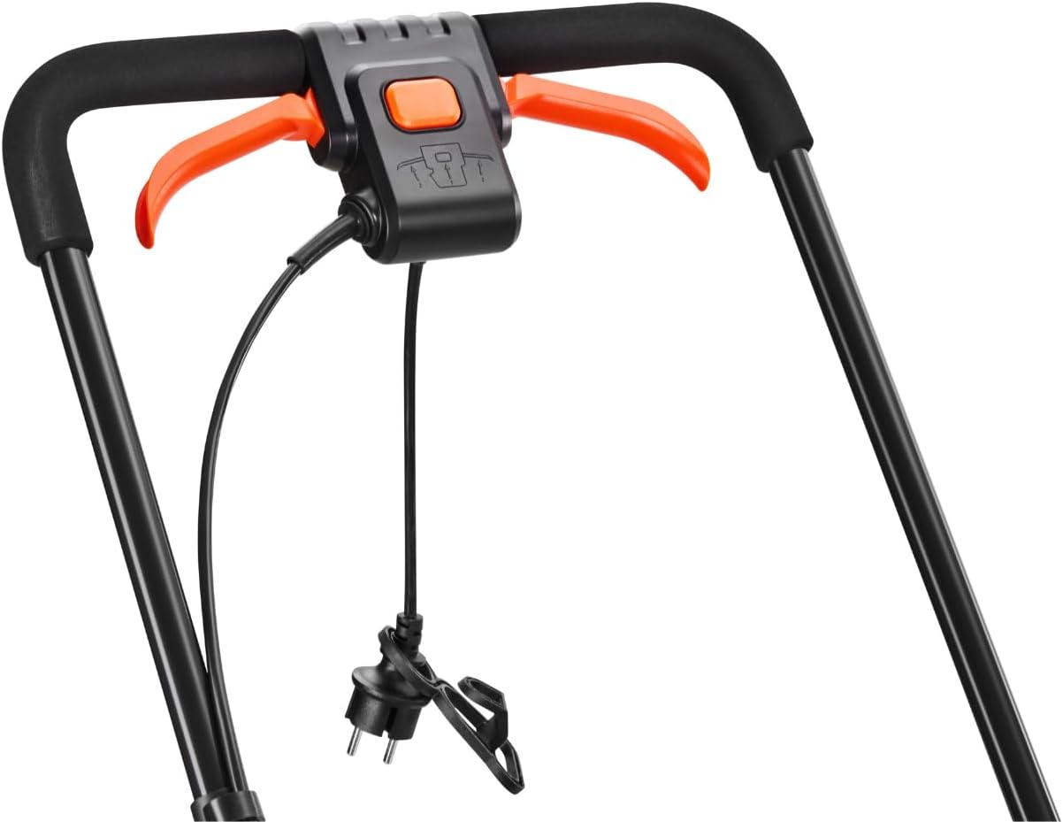 FUXTEC Elektro Rasenmäher FX-RME43, Elektromäher mit 43 cm Schnittbreite, 45 L Grasfangkorb, Variable Schnitthöhe 25-75mm, geräuscharm