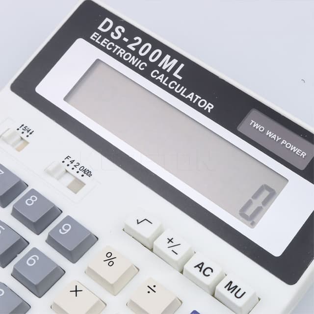 DS-200ML Solar og batteri Dobbelt strømforsyning Desktop Calculato