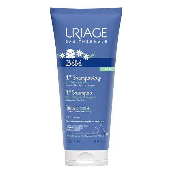 Shampoo desembaraçante extra suave Uriage Baby 1st 200ml