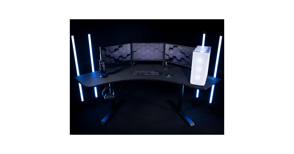 ArozziArena Angelo - Pure Black gaming desk  (Zwart)