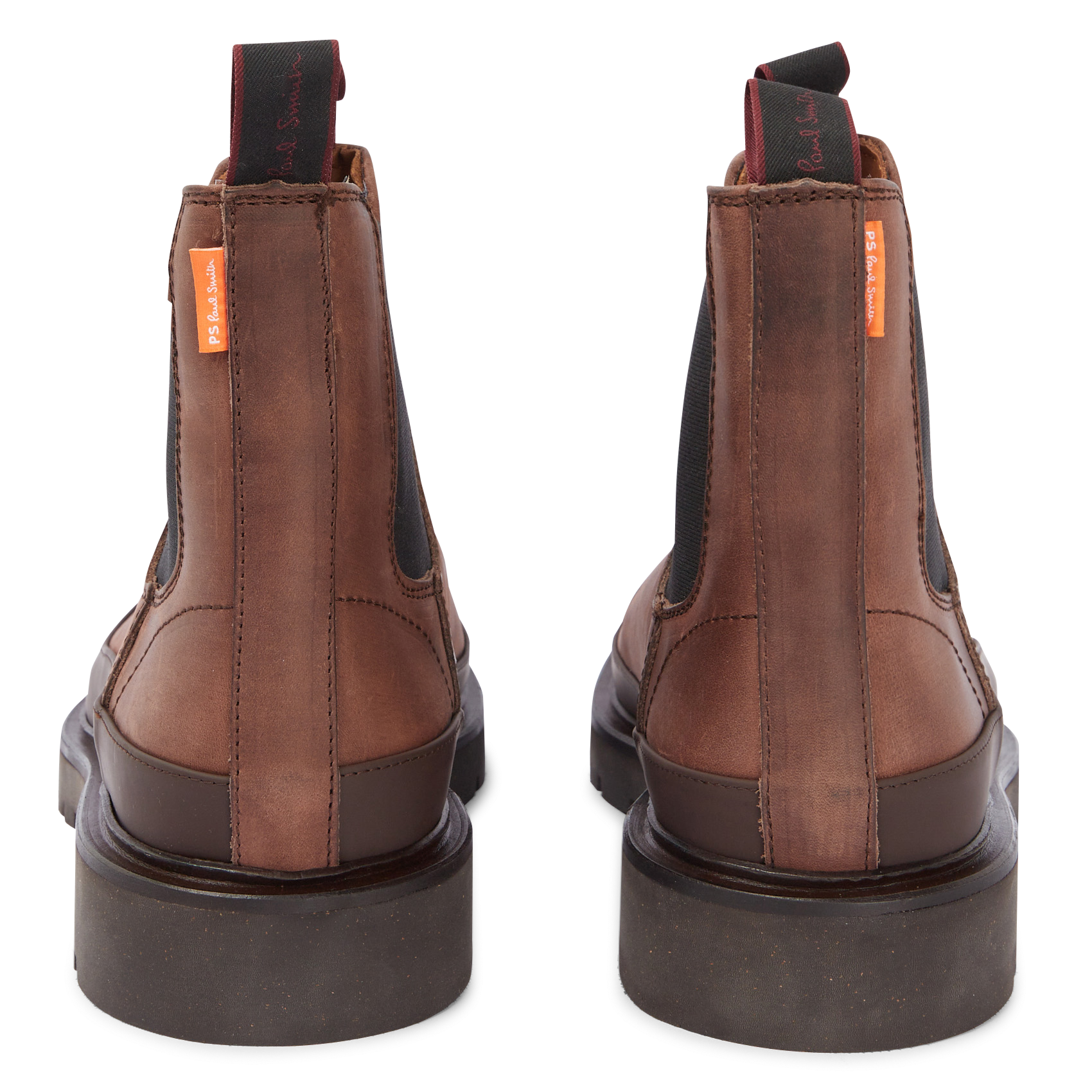 Bottines en cuir lisse | Marron