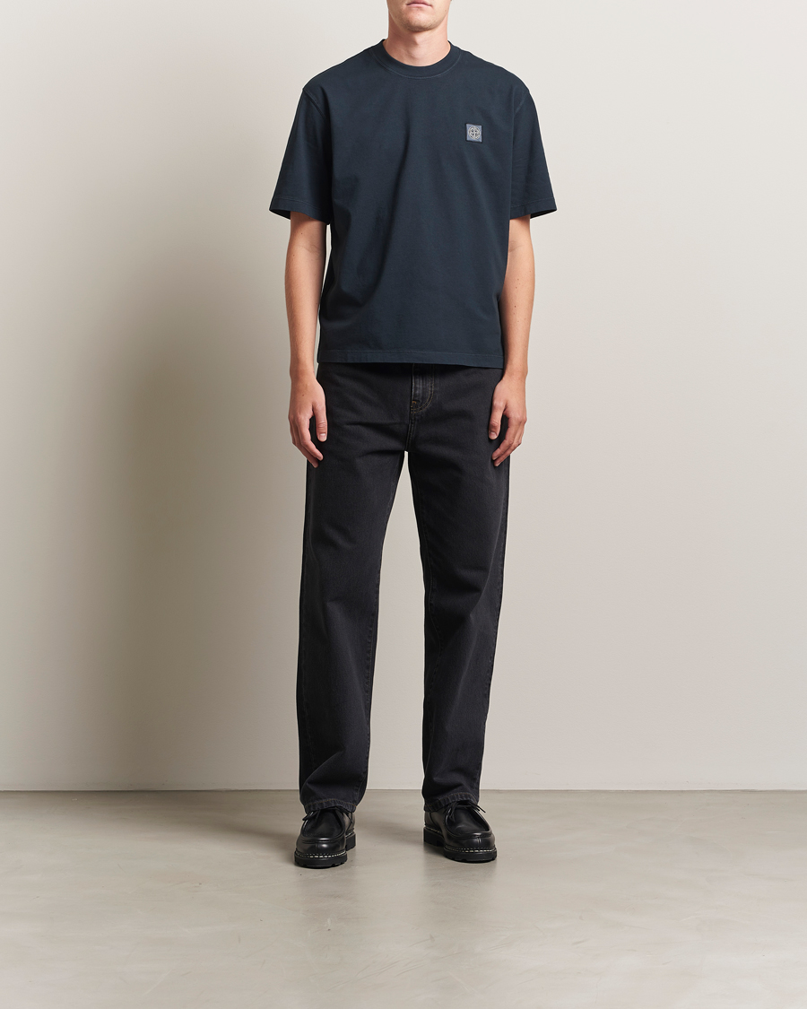 Stone Island Combed Organic Cotton T-Shirt Navy