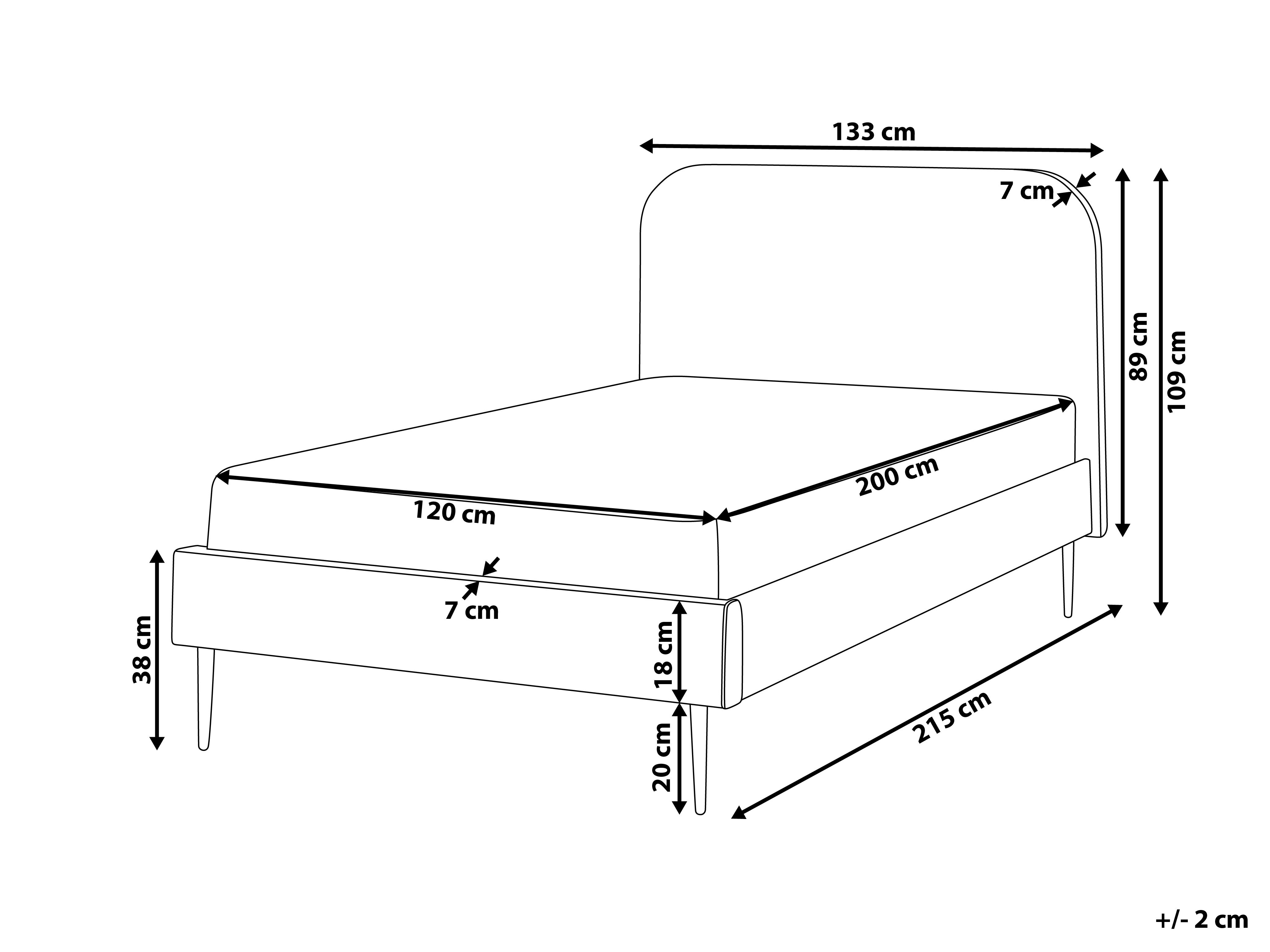 Bed Fluweel FLAYAT 120 x 200 cm Donkergroen