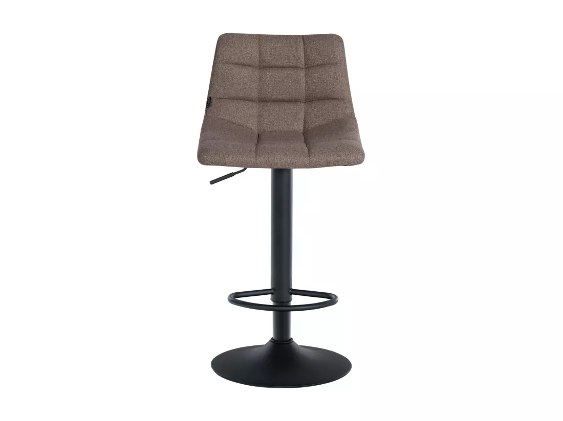 Lot de 2 Tabouret de bar - Tissu & Métal - Taupe - Jerry
