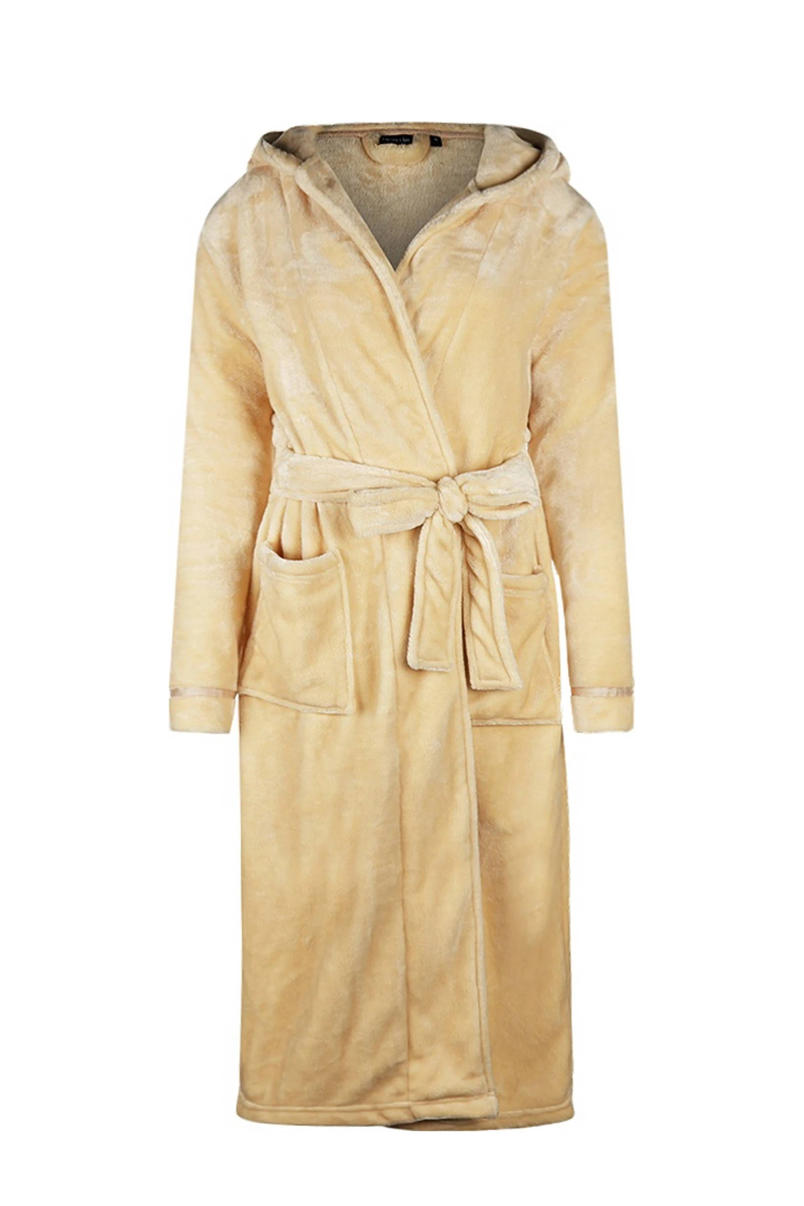 Charlie Choe fleece badjas met capuchon ecru