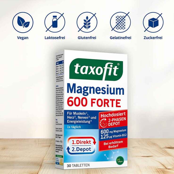 Taxofit Magnesium 600 Forte Depot Tabletten, 30 St