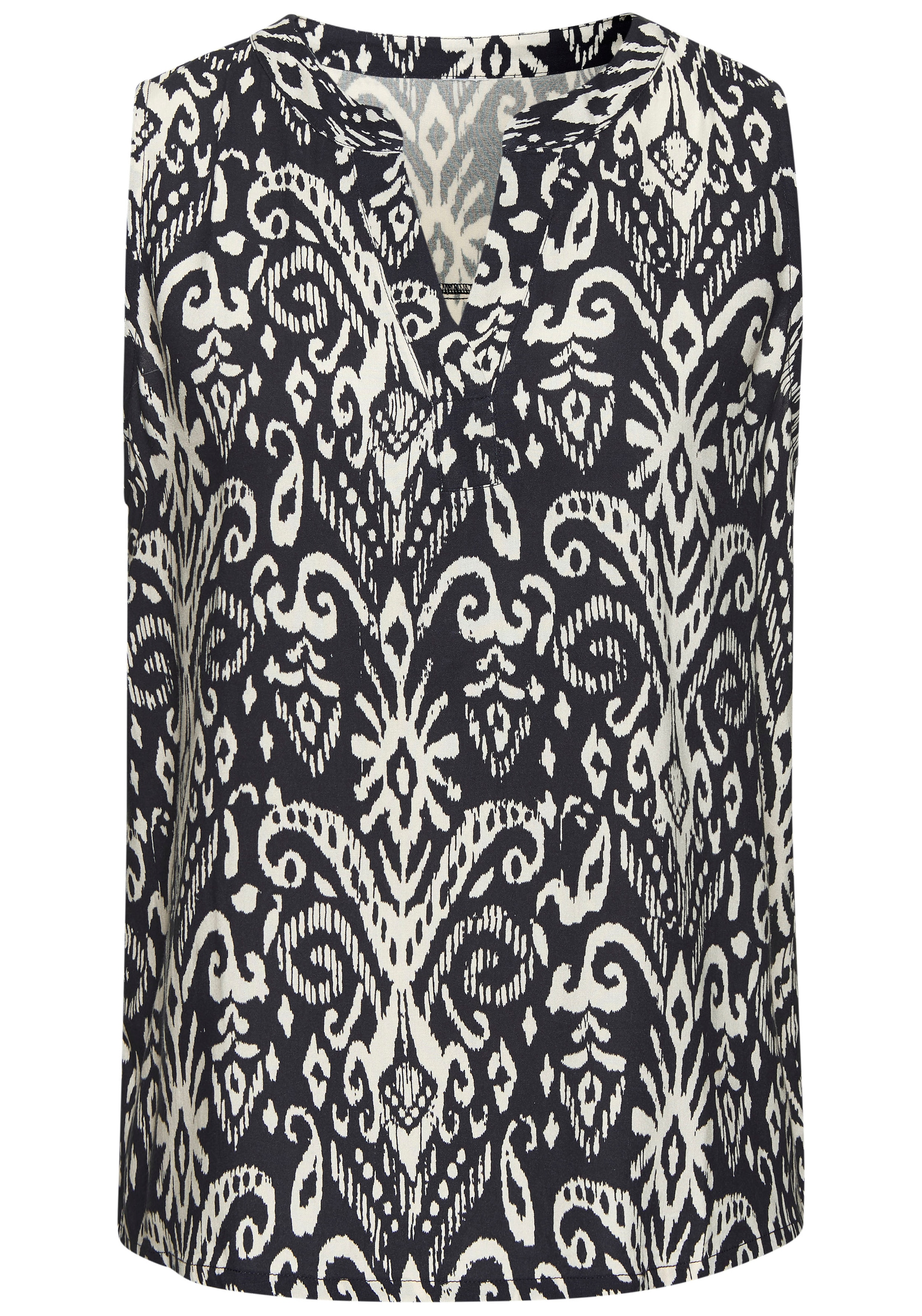Vivance Blusentop , mit V-Ausschnitt und Ethnomuster, Boho-Style, Blusenshirt, Damenbluse