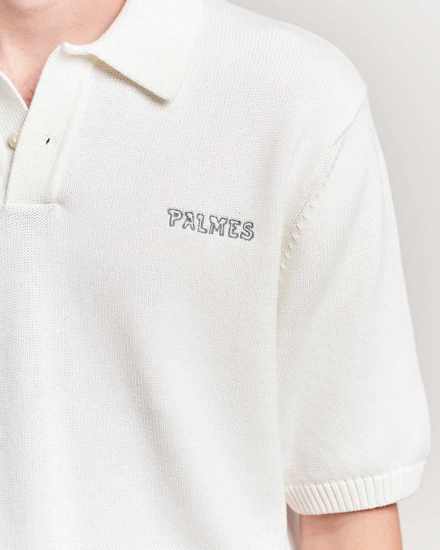 Palmes Cotton Knit Polo Off White