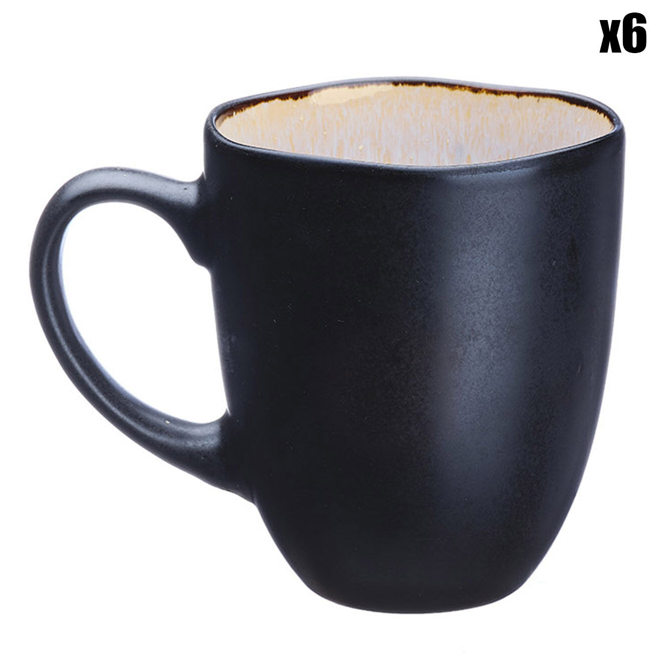 Bjorn 6 Mugs en Grès Iris blanc/ivoire - 40 cl