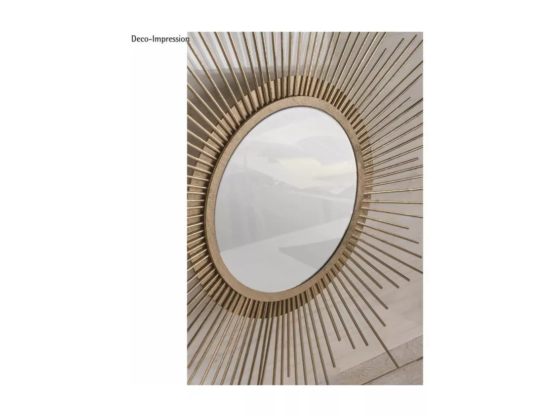 2 miroirs DIY soleil vintage à faire soi-même Ø 32 cm