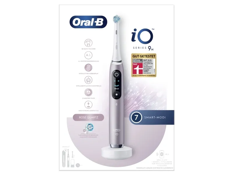 Braun Oral-B iO Series 9N, electric toothbrush (pink/white, Rose Quartz)
