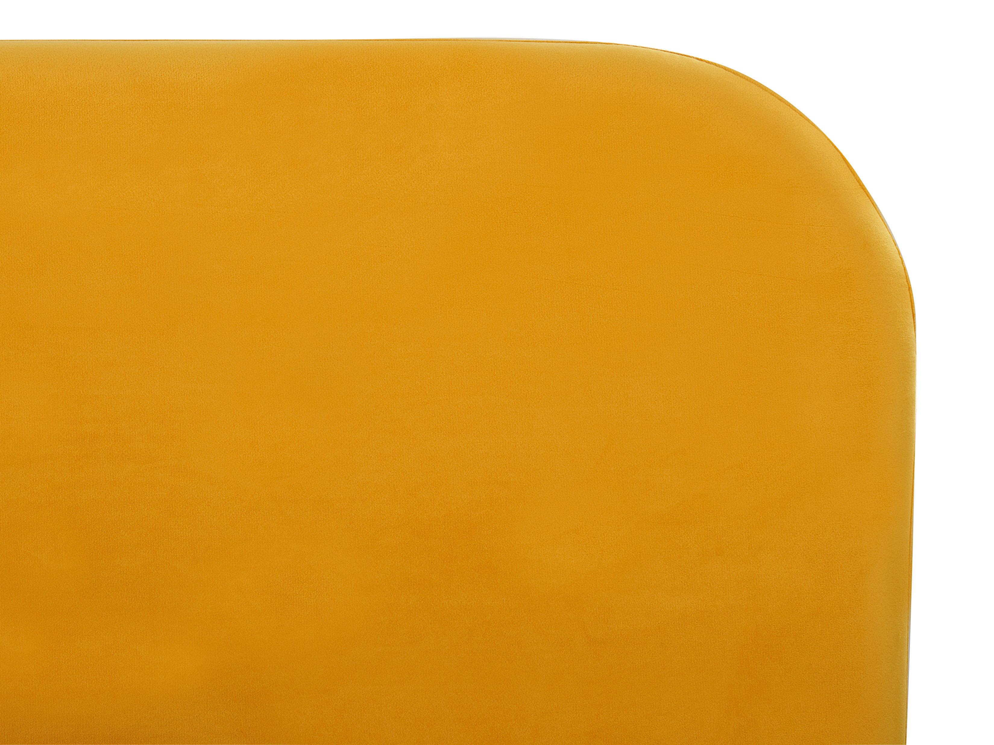 Bed Fluweel FLAYAT 180 x 200 cm Geel