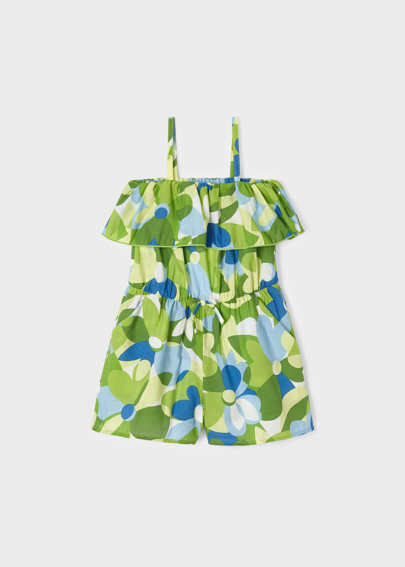 Macacão curto estampado para meninas