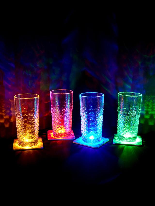 4er-Set LED Leuchtuntersetzer