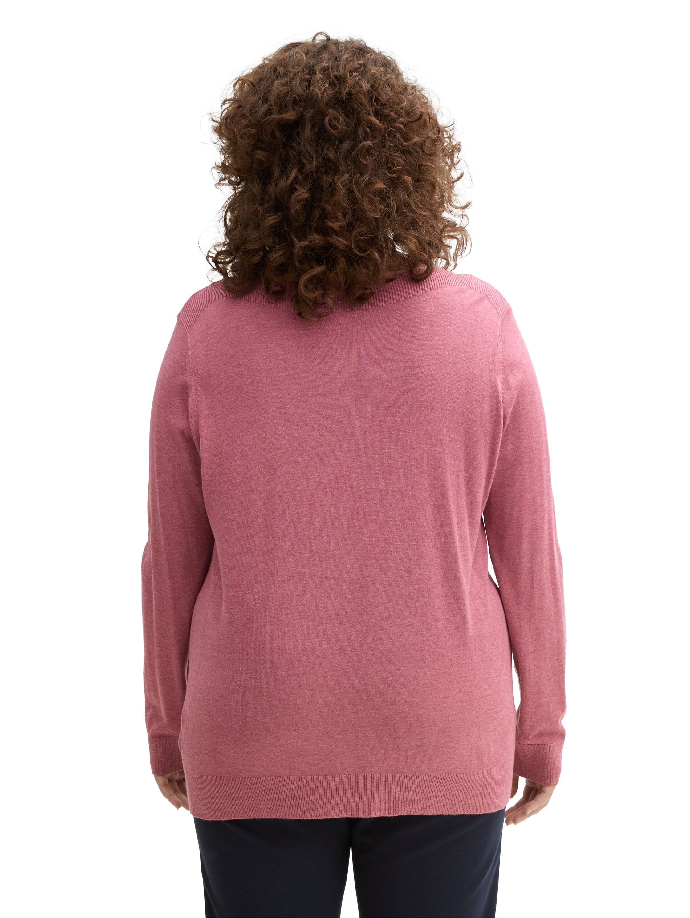 TOM TAILOR PLUS Strickpullover mit U-Boot Ausschnitt
