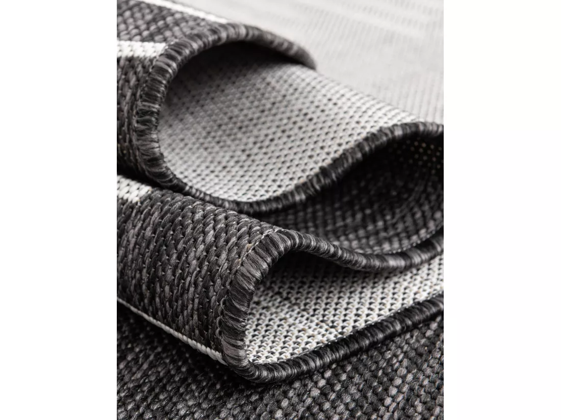 Tapis d'Extérieur - 305x213 - Anthracite - Tulum Symetry