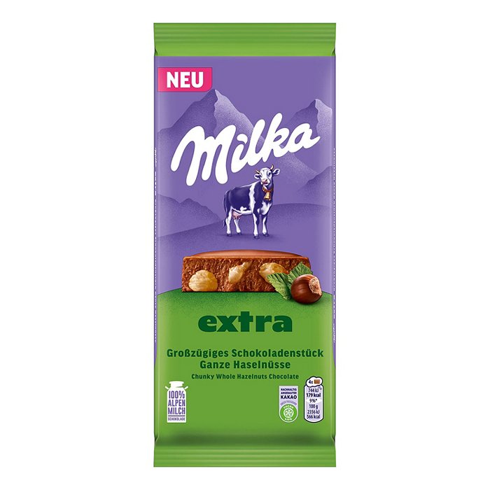 MILKA Extra 190 g, Ganze Nuss