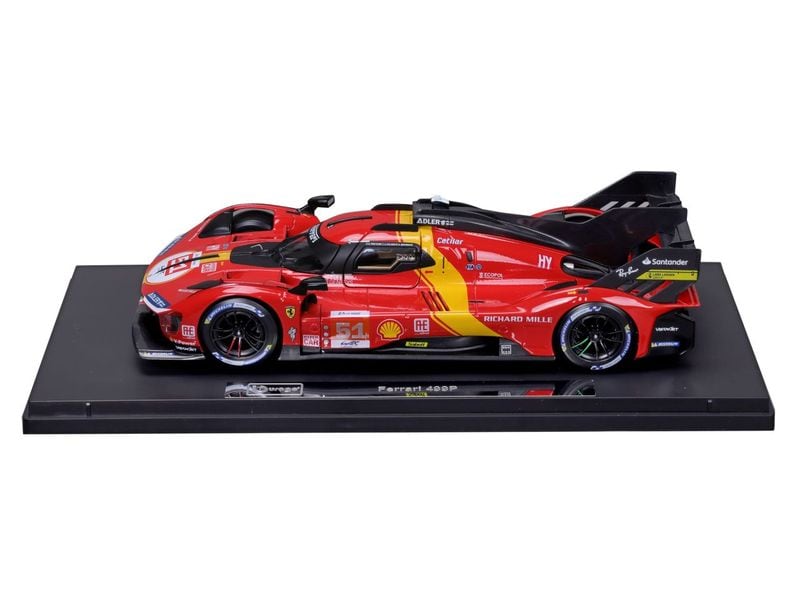 BBurago Ferrari Signature 499P LeMans Champ. 2023 Rot 1:18 Sammlermodell im Massstab 1:18