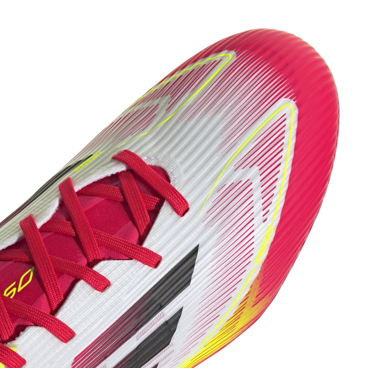 Adidas F50 League IJzeren-Nop Voetbalschoenen (SG) Wit Rood Zwart Geel