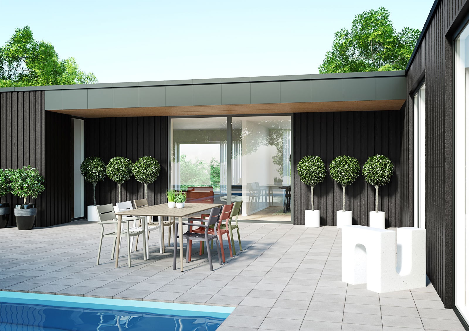 Brafab Stapelstuhl Garten DELIA AL 6er Set anthrazit