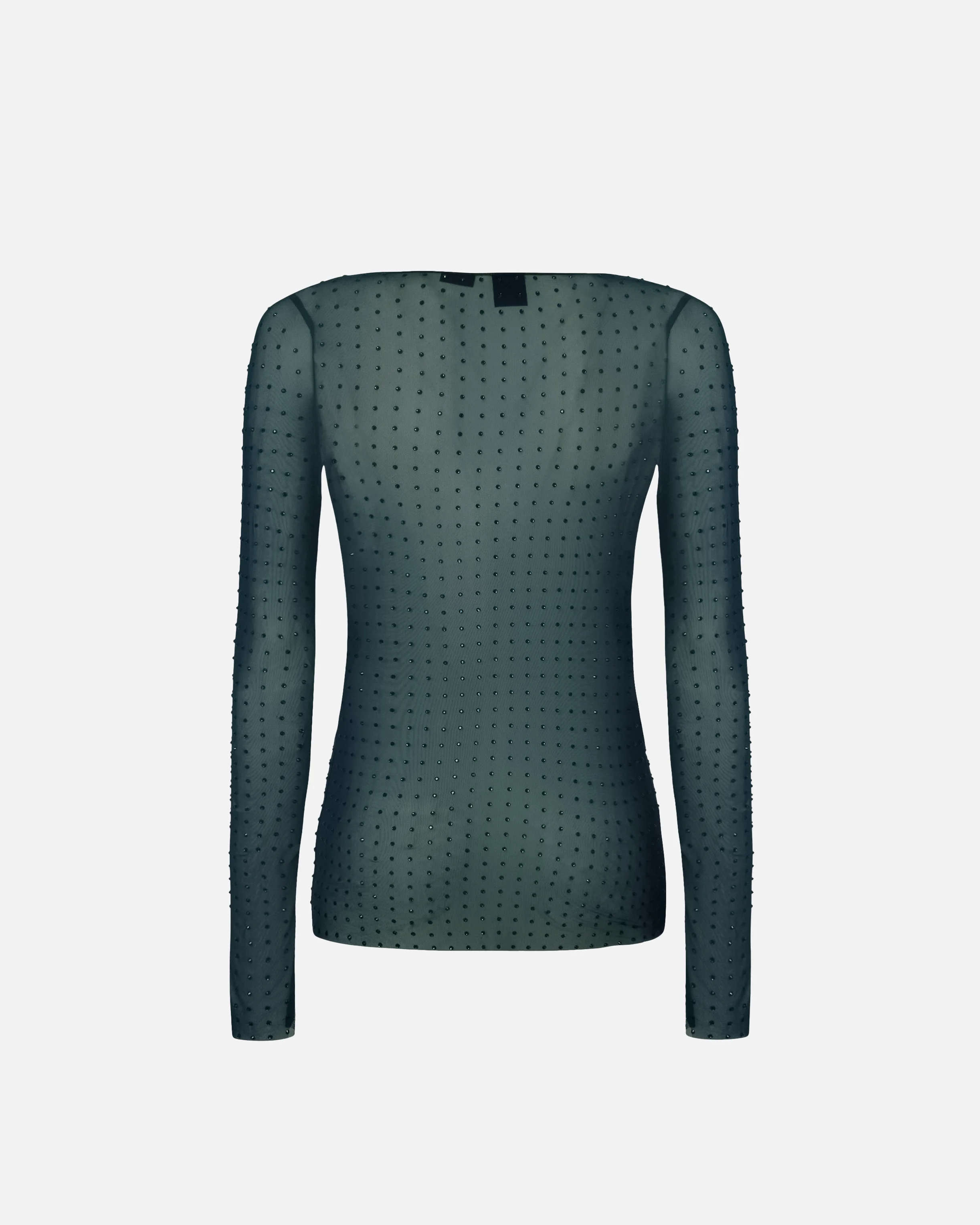 T-shirt avec strass all-over | Vert