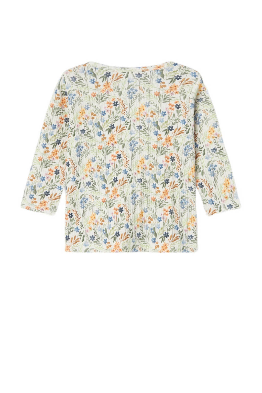 NAME IT baby gebloemde longsleeve NBFKEJSA beige/groen/blauw