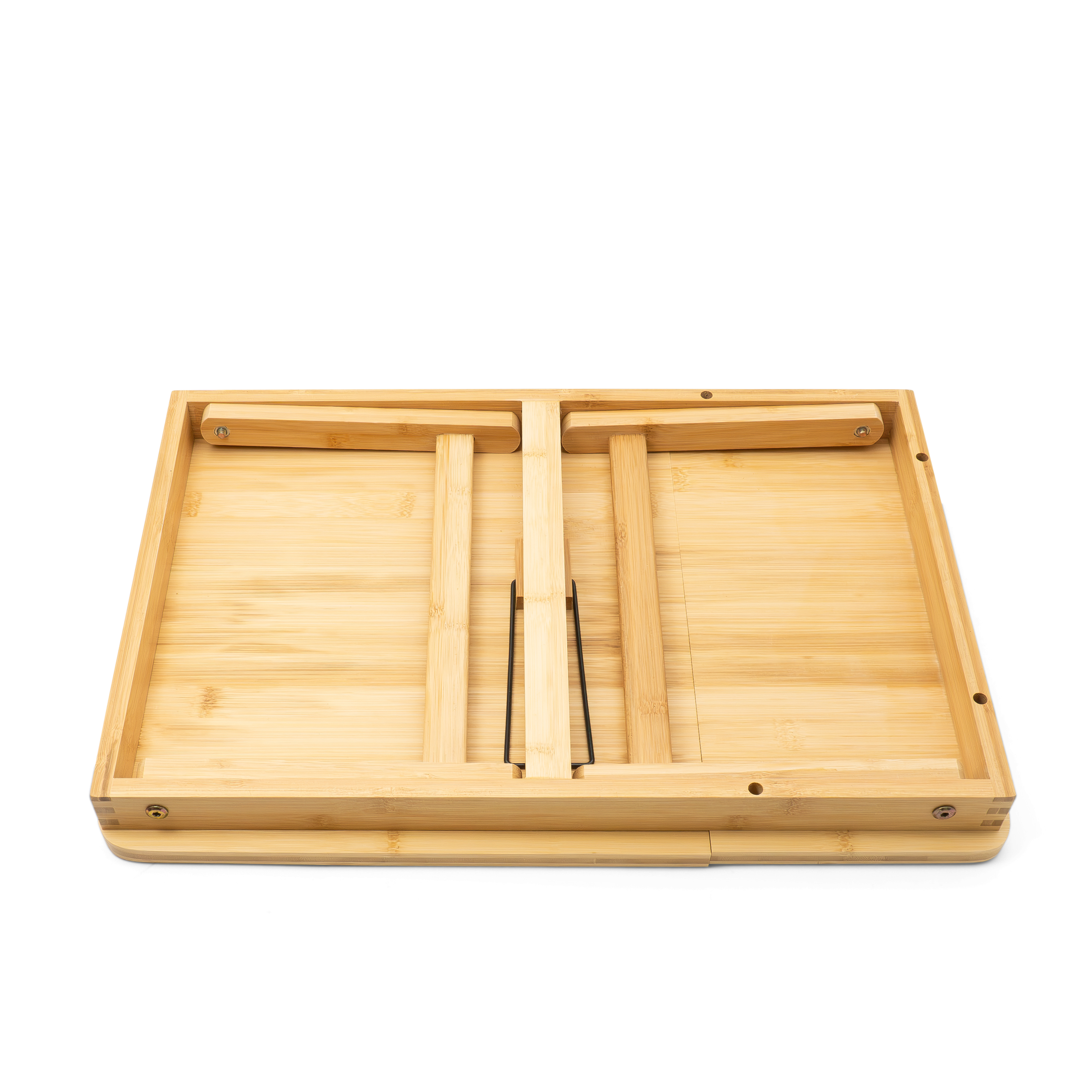 Verstellbarer Bambus Tischständer Betttisch Laptopständer mit Mausablage für Macbook / Notebook / Laptop / Tablet (50x35x22cm)