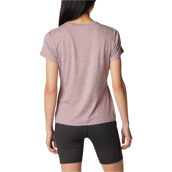 T-shirt randonnée COLUMBIA W SLOAN RIDGE GRAPHIC SHORT SLEEVE TEE FIG HEATHER/NATURALLY BOUNDLESS
