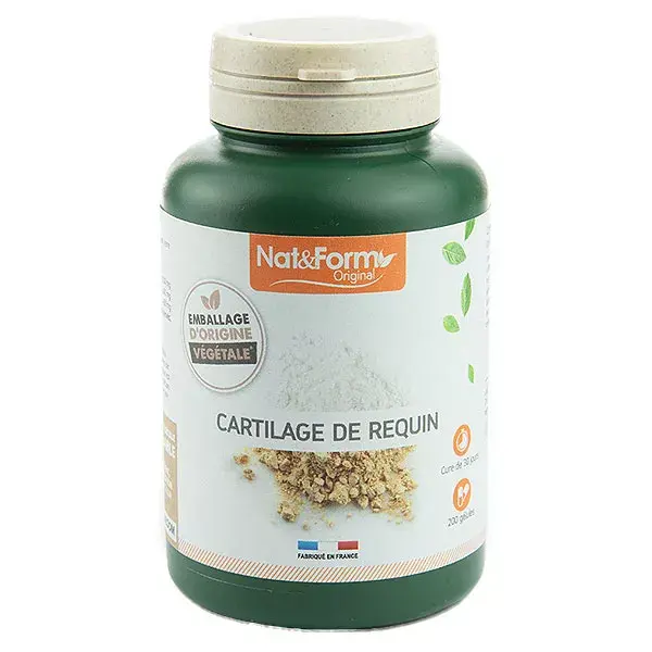 Cartilagem de Tubarão Original Nat & Form - 200 cápsulas