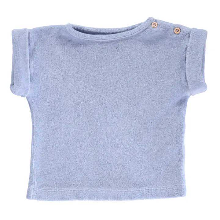Poudre Organic T-shirt Eponge Coton Bio Laurier | Bleu