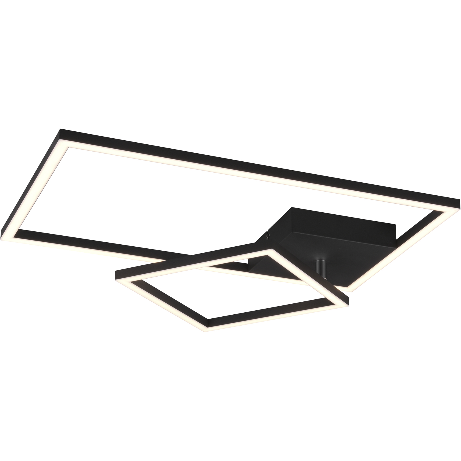 LED-Deckenleuchte - schwarz matt - schwenkbare Leuchtmodule