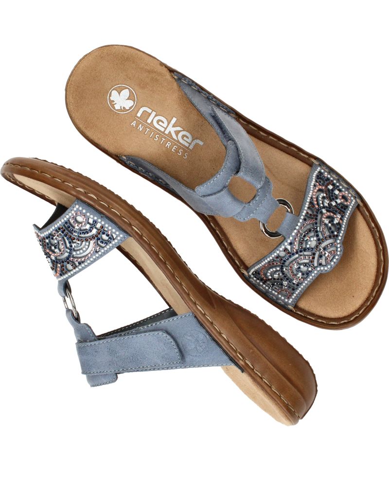 Rieker Slippers Blauw Dames